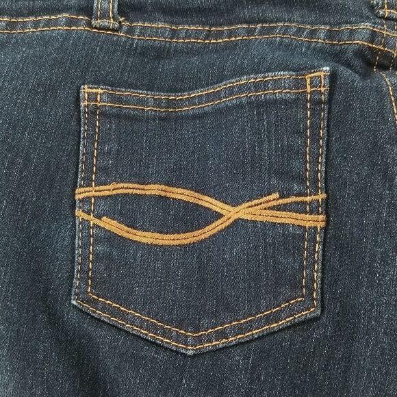 BlueNotes Jeans Women's Size 29x32 Low Rise Boot Cut Dark Blue 5 Pocket Paris - Picture 5 of 10